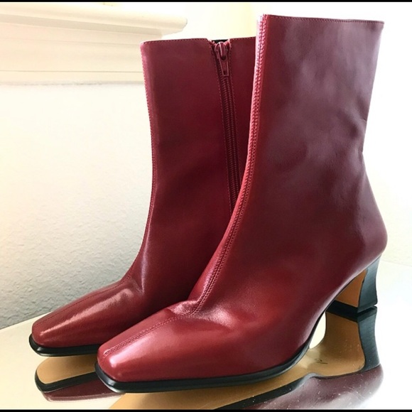 Etienne Aigner Shoes - Etienne Aigner Red Vintage Boots